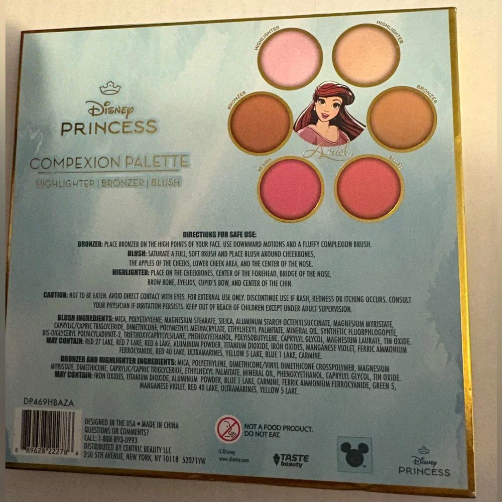 Taste Beauty x Disney Princess Ariel Complexion Palette